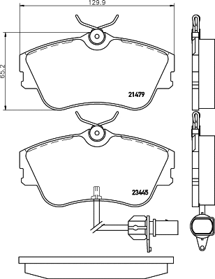 Brake Pad Set, disc brake (NP8038)