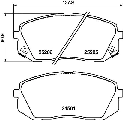 Brake Pad Set, disc brake (NP6034)