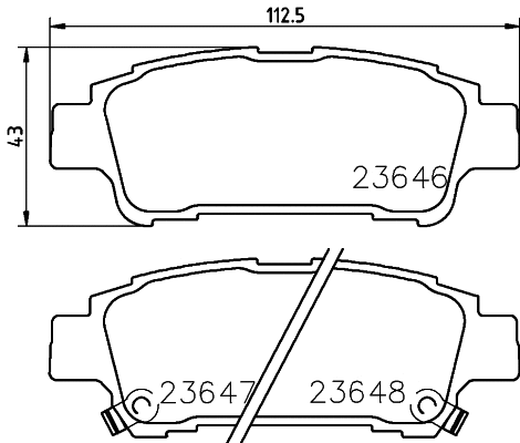 Brake Pad Set, disc brake (NP1042)