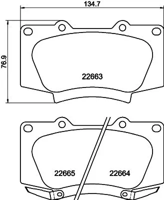 Brake Pad Set, disc brake (NP1189SC)