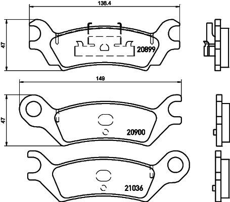 Brake Pad Set, disc brake (NP5041)