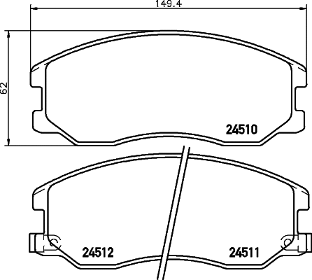 Brake Pad Set, disc brake (NP6075)