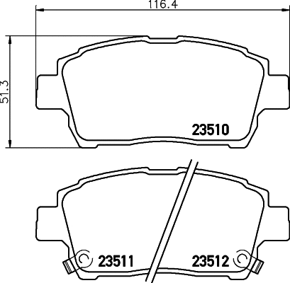 Brake Pad Set, disc brake (NP1005)