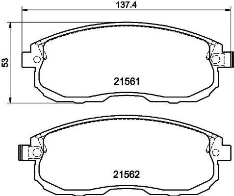 Brake Pad Set, disc brake (NP2044)