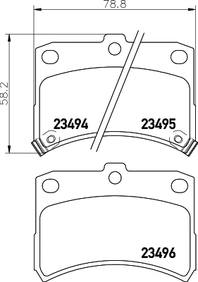 Brake Pad Set, disc brake (NP1101)