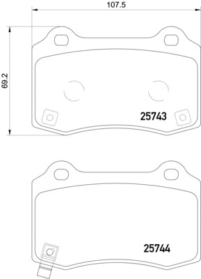 Brake Pad Set, disc brake (NP6124)