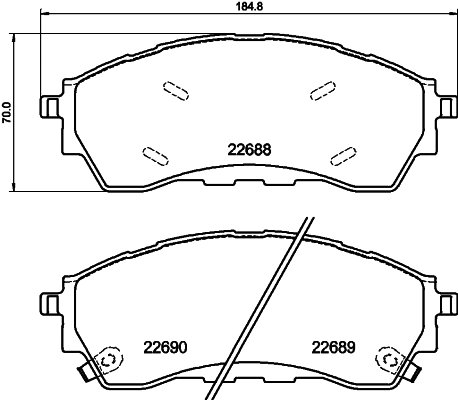 Brake Pad Set, disc brake (NP5093SC)