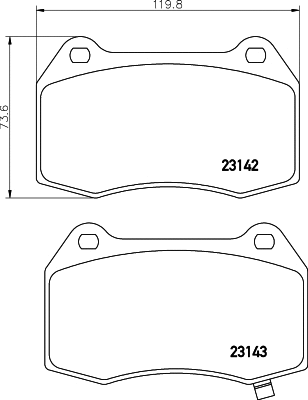 Brake Pad Set, disc brake (NP2033)