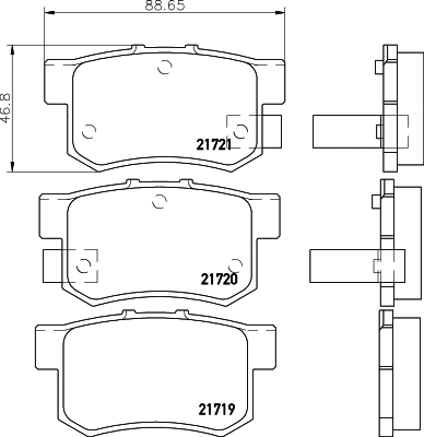 Brake Pad Set, disc brake (NP8008)