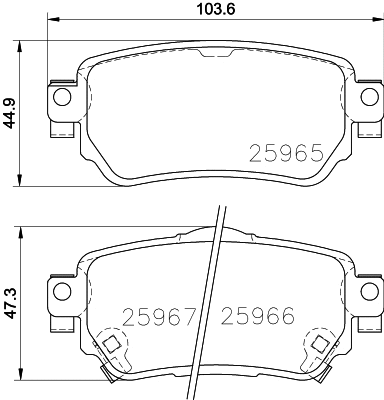 Brake Pad Set, disc brake (NP2073)
