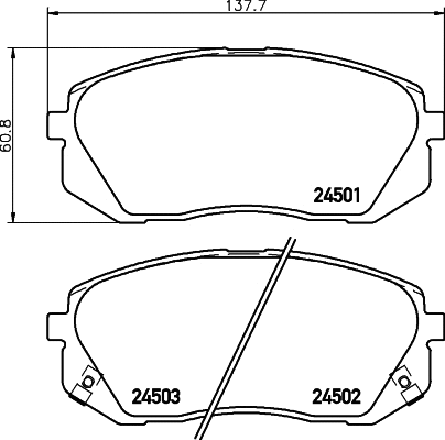 Brake Pad Set, disc brake (NP6019)