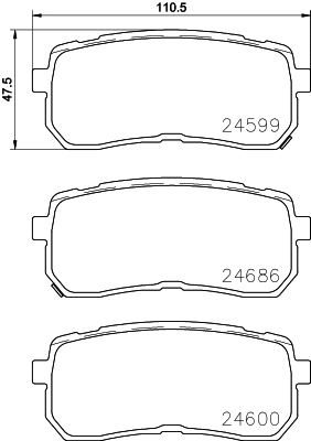 Brake Pad Set, disc brake (NP6099)