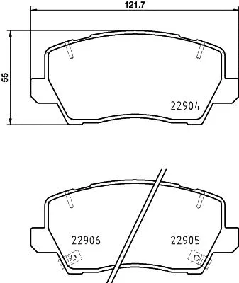 Brake Pad Set, disc brake (NP6164)
