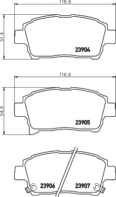 Brake Pad Set, disc brake (NP1054)