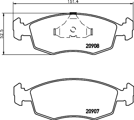 Brake Pad Set, disc brake (NP1152)