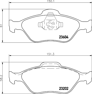 Brake Pad Set, disc brake (NP5008)