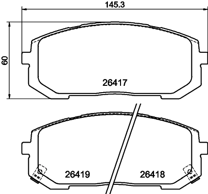 Brake Pad Set, disc brake (NP6197)