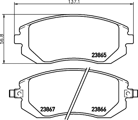 Brake Pad Set, disc brake (NP7001)
