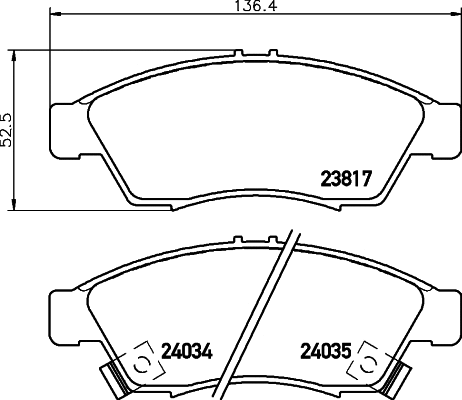 Brake Pad Set, disc brake (NP9013)