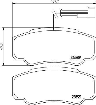 Brake Pad Set, disc brake (NP2089)