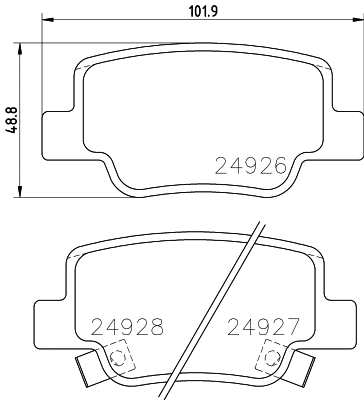 Brake Pad Set, disc brake (NP1127)