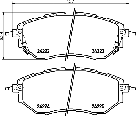 Brake Pad Set, disc brake (NP7008)
