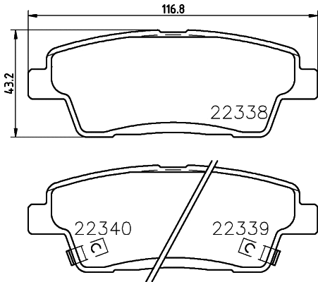 Brake Pad Set, disc brake (NP6102)