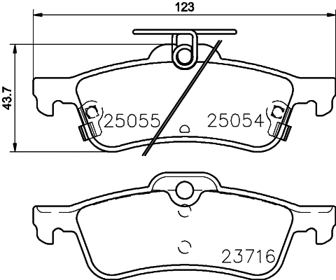 Brake Pad Set, disc brake (NP8041)