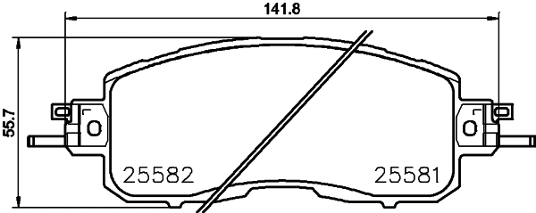 Brake Pad Set, disc brake (NP2040)