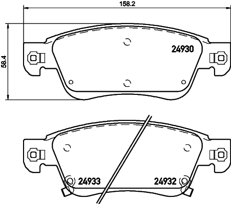 Brake Pad Set, disc brake (NP2056)