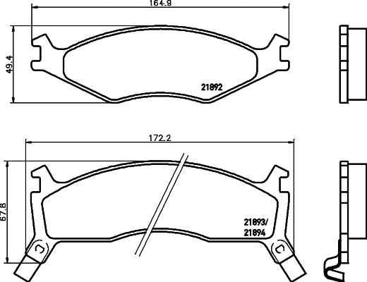 Brake Pad Set, disc brake (NP6058)