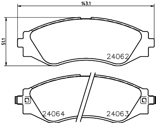 Brake Pad Set, disc brake (NP6029)