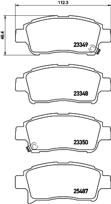 Brake Pad Set, disc brake (NP1089)