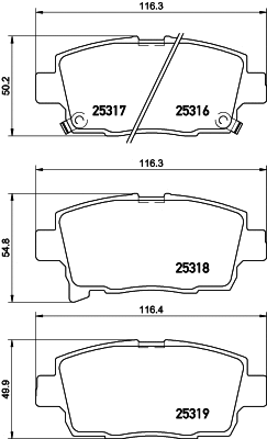 Brake Pad Set, disc brake (NP1146)