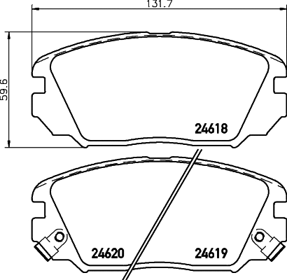 Brake Pad Set, disc brake (NP6093)