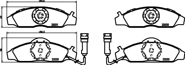 Brake Pad Set, disc brake (NP6108)