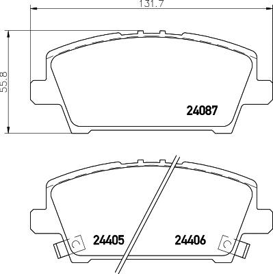 Brake Pad Set, disc brake (NP8042)