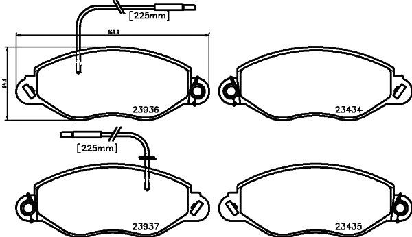 Brake Pad Set, disc brake (NP2100SC)