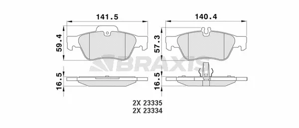 Brake Pad Set, disc brake (AA0071)