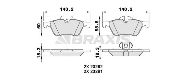 Brake Pad Set, disc brake (AA0069)