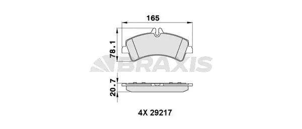 Brake Pad Set, disc brake (AA0257)