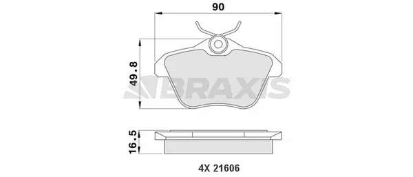Brake Pad Set, disc brake (AA0166)