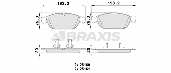 Brake Pad Set, disc brake (AA0394)