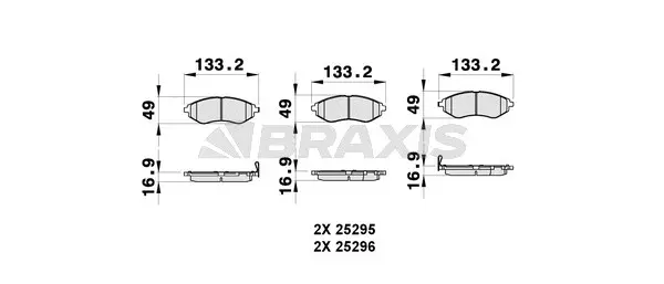Brake Pad Set, disc brake (AB0293)