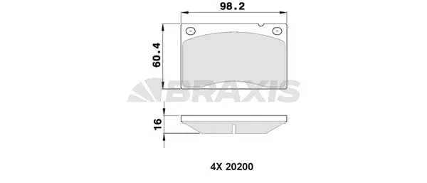 Brake Pad Set, disc brake (AA0365)