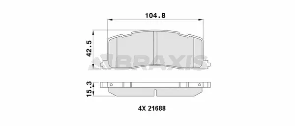 Brake Pad Set, disc brake (AA0405)