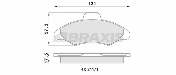 Brake Pad Set, disc brake (AA0185)