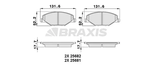 Brake Pad Set, disc brake (AA0258)
