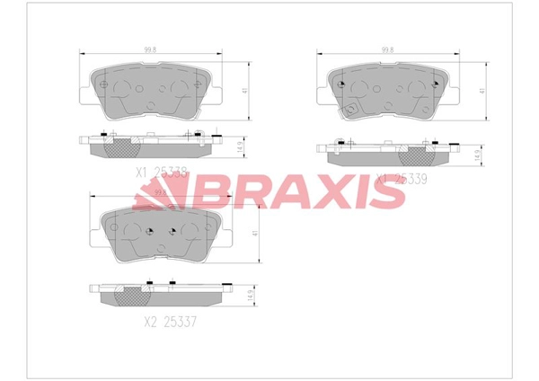 Brake Pad Set, disc brake (AA0756)