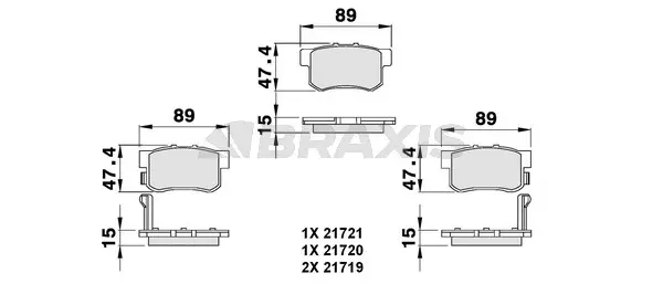 Brake Pad Set, disc brake (AB0076)